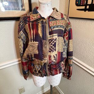 Vintage Artsy Y2K Wind Breaker  Momcore Track Jacket Size M